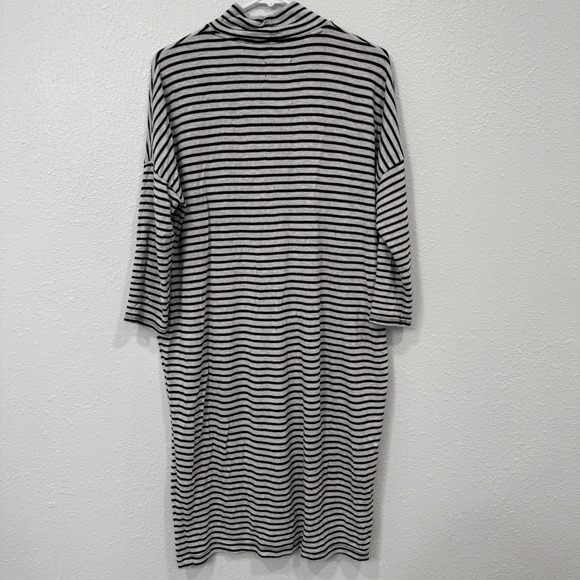 Lou & Grey Striped Mock Neck Long Sleeve Midi Dress XS Casual Comfort - Picture 5 of 6